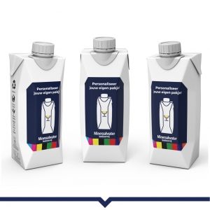 Water in pak met etiket - koolzuurvrij - 500 ml Water in pak met etiket - koolzuurvrij - 500 ml
